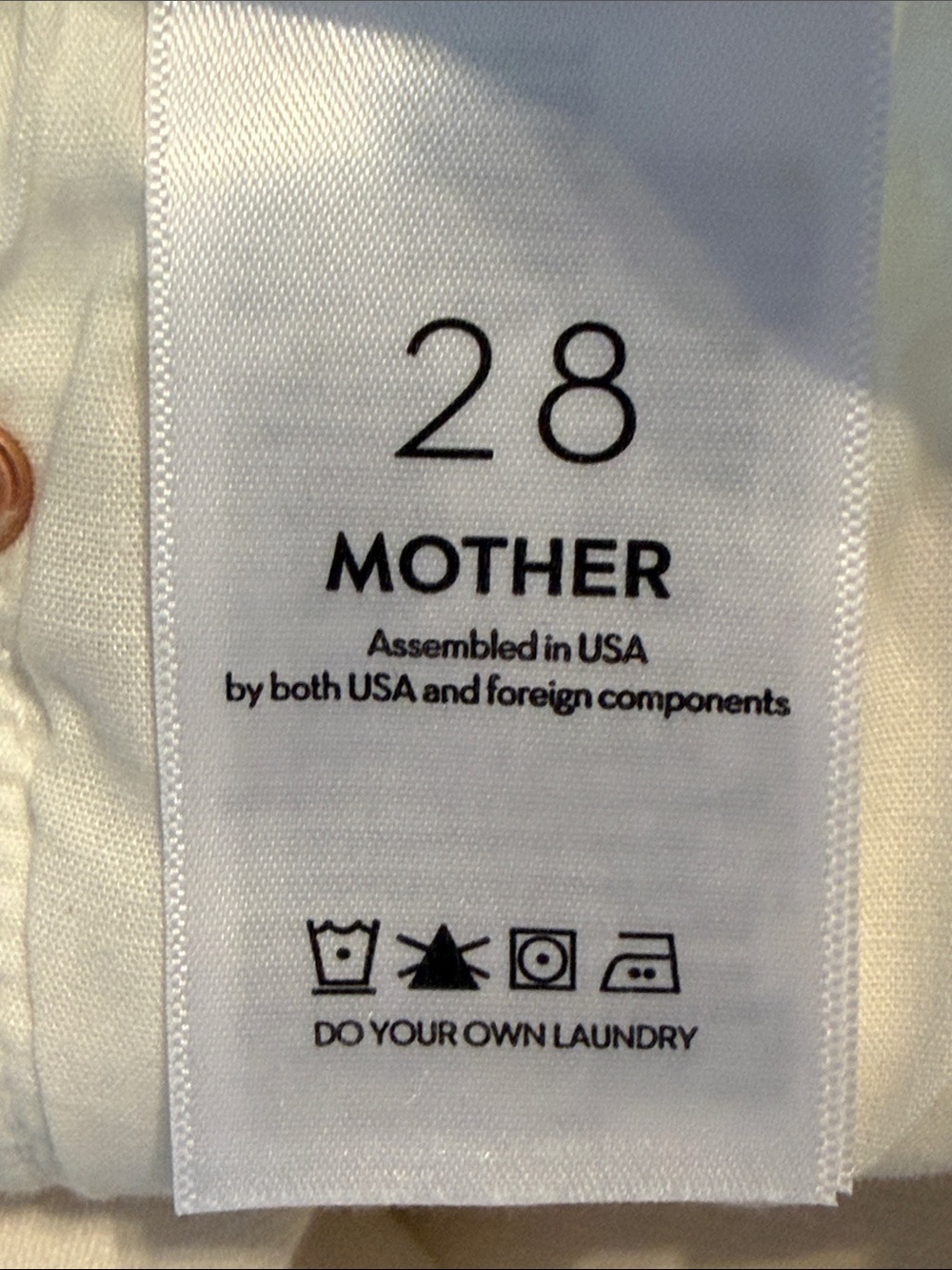 Mother The Rambler Zip Ankle Jeans Size 28 (6) Cream Puff Casual Neutral Preppy - Picture 8 of 15